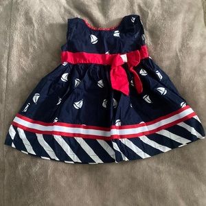Red, White and blue sailboat dress 12mth